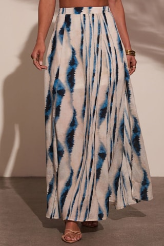 Lange Rok - Wit en blauw