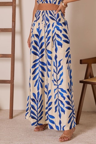 Palazzobroek Hoge Taille - Blauw