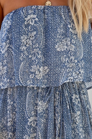 Robe longue bustier - Bleu