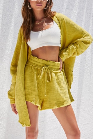 Chemise et short - Blanc et jaune