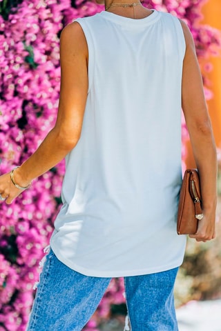 T-shirt noué - Blanc