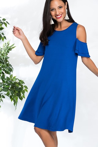 Wijduitlopende Jurk - Blauw