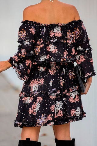 Robe patineuse - Blanc, noir et rose