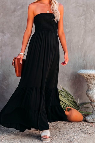 Strapless Jurk - Zwart