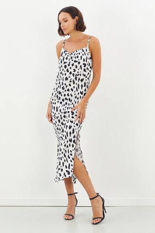 Jurk - Zwart en beige