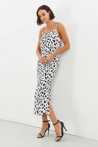 Jurk - Zwart en beige