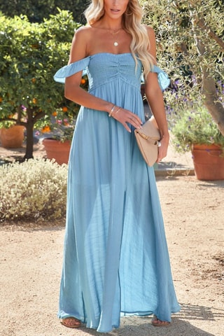 Robe longue - Bleu