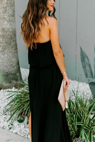 Robe longue bustier - Noir