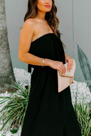Robe longue bustier - Noir