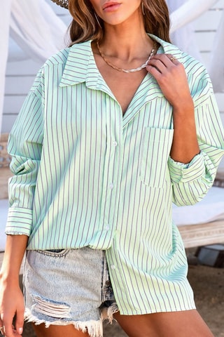 Blouse - Wit, zwart en groen