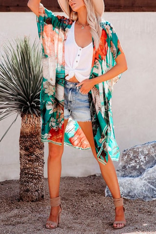 Kimono - Groen en oranje