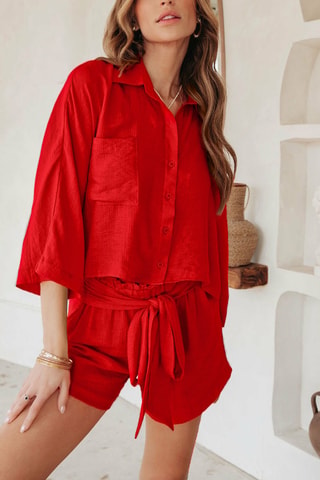 T-shirt en Short - Rood