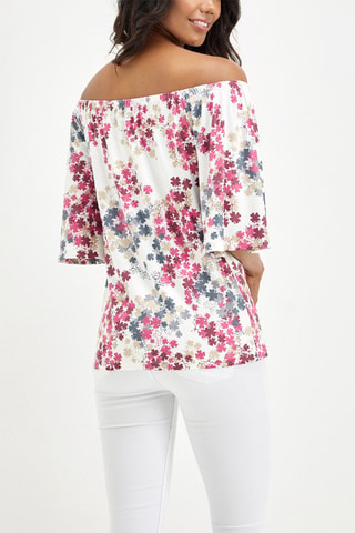 Blouse - Blanc et rose