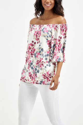 Blouse - Blanc et rose