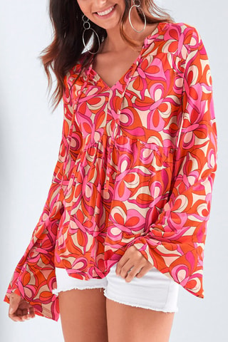 Top - Rood en roze
