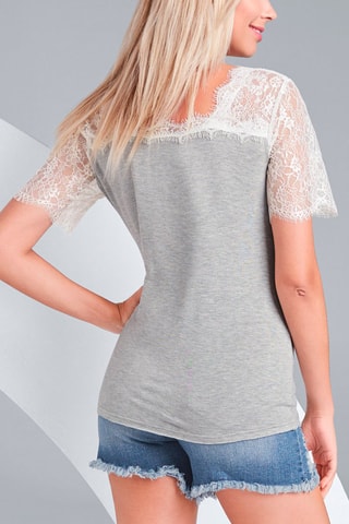 Blouse - Blanc et gris