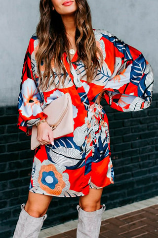 Robe portefeuille - Rouge