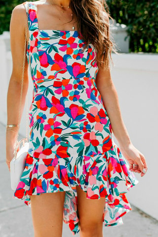 Robe asymétrique - Rose
