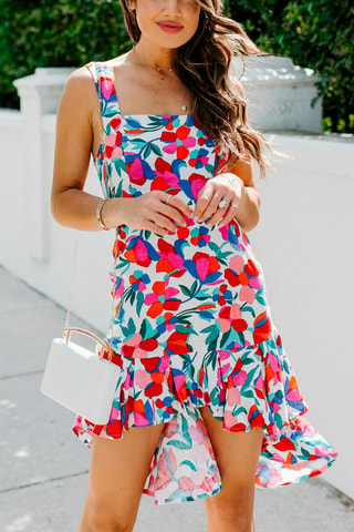 Robe asymétrique - Rose