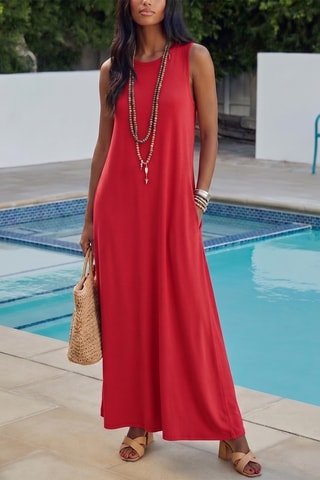 Robe longue - Rouge