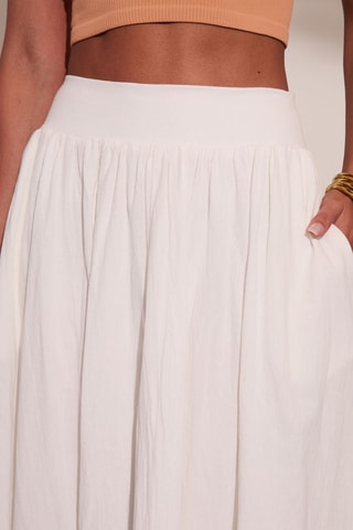 Lange Jurk met Hoge Taille - Wit