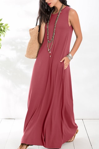 Robe longue - Rose foncé