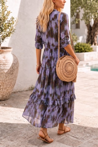 Robe longue tie and dye - Multicolore