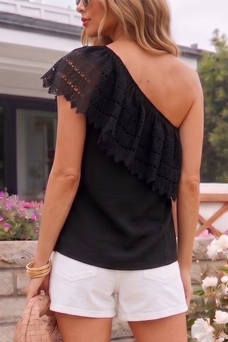 Top asymétrique - Noir