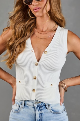 Mouwloos Vest - Wit