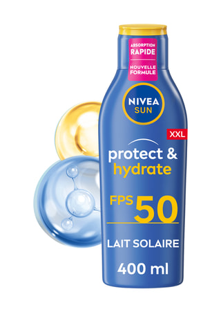 Leche solar Protect & Hydrate FPS50+ XXL Nivea Sun - Piel sensible - 400 ml
