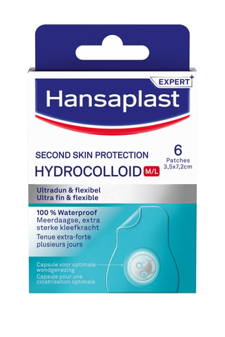 6 apósitos hidrocoloides Second Skin Protection Hydrocolloid - 3,5 x 7,2 cm