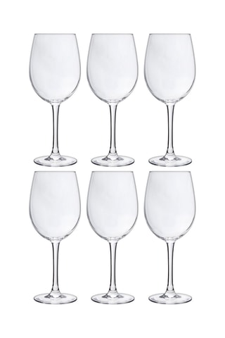 6 wijnglazen - 48 cl