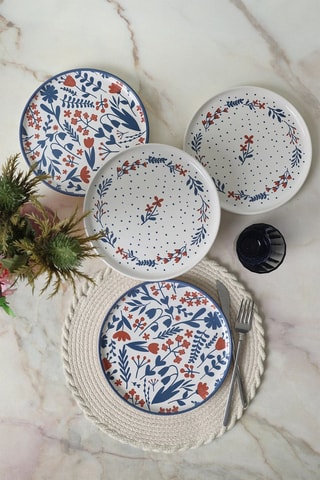 4 dessertborden - 22 cm