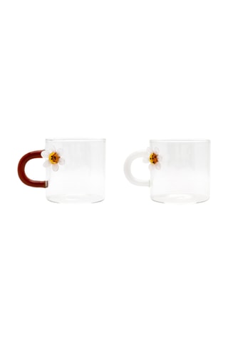 2 Borosilicaatglazen Koffiekopjes - 13 cl