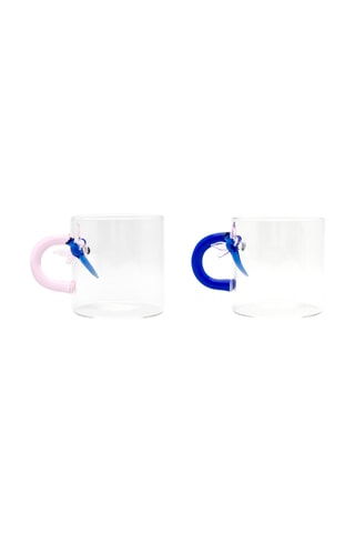 2 Borosilicaatglazen Koffiekopjes - 13 cl