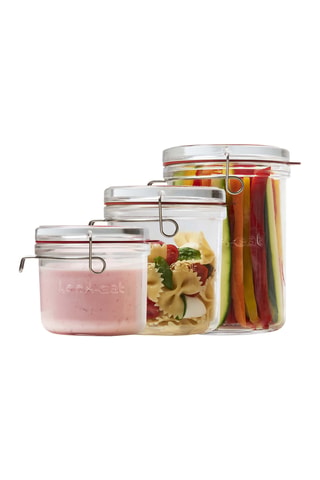 3 Glazen Bewaarpotten - 50 cl, 75 cl en 1 l