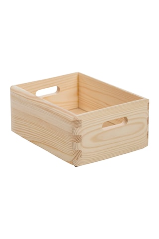 Massief Grenenhouten Opbergbox - Beige - 20 x 15 x 9 cm
