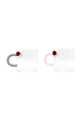 2 Borosilicaatglazen Koffiekopjes - 13 cl