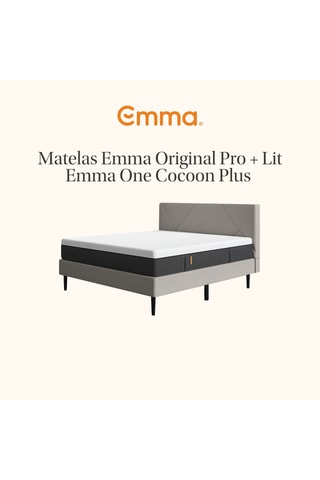 Set Bed Emma One Cocoon Plus en Matras Emma Original Pro met Pocketvering en Schuim - Evenwichtig