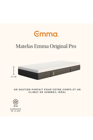 Set Bed Emma One Cocoon Plus en Matras Emma Original Pro met Pocketvering en Schuim - Evenwichtig
