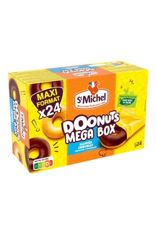 4 x Mega Box Doonuts fourrés Chocolat - 24 gâteaux