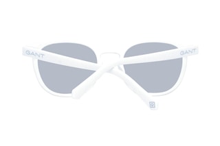 Lunettes de soleil homme - Verres effet miroir - Catégorie 2 - Gant - Blanc et gris