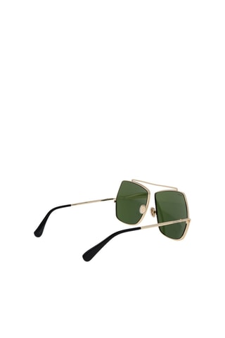 Zonnebril Dames -  Categorie 3 - Max Mara - Groen, bruin en goudkleurig