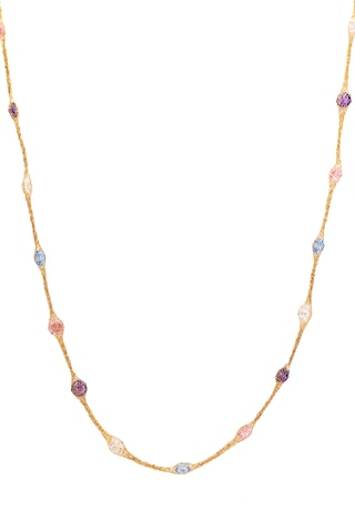 Ketting - Geelgoud en Zirkonia's