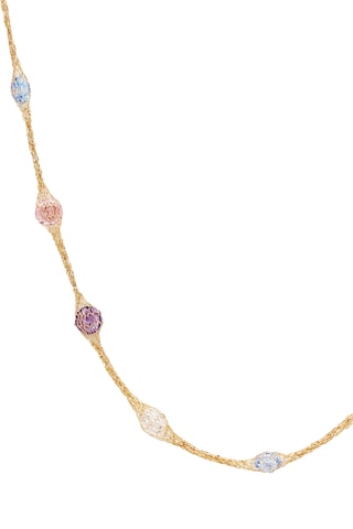 Ketting - Geelgoud en Zirkonia's