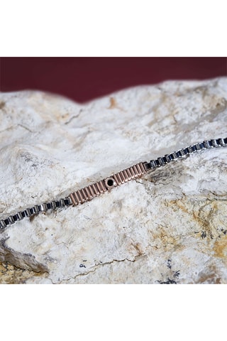 Pulsera - Chapado en ion de oro rosa