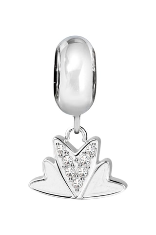 Charm Drops Plateado y blanco