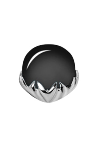 Charm Drops Negro y plateado