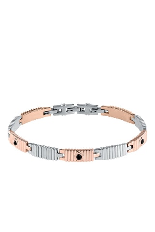 Pulsera Motown - Chapado en ion de oro rosa y cristales verdaderos
