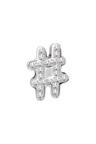 Charm Drops Plateado y blanco